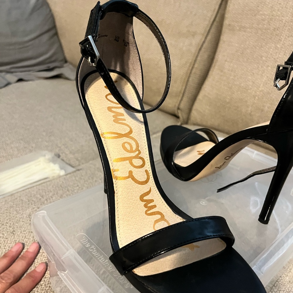 Sam Edelman Black Strappy Heels